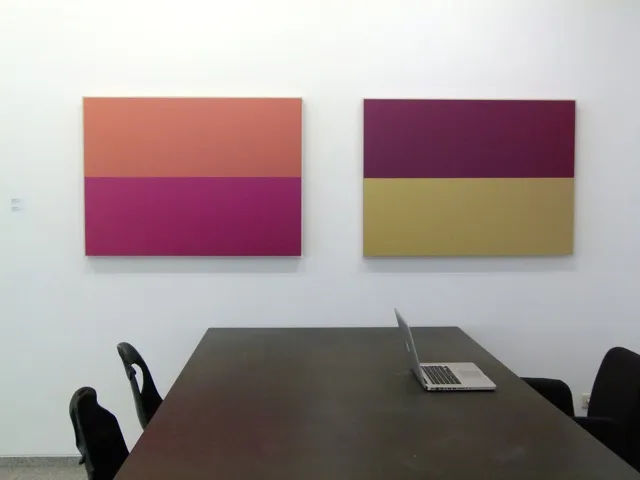 Ausstellungsansicht abstraction reloaded, Galerie Strzelski, Stuttgart 2011