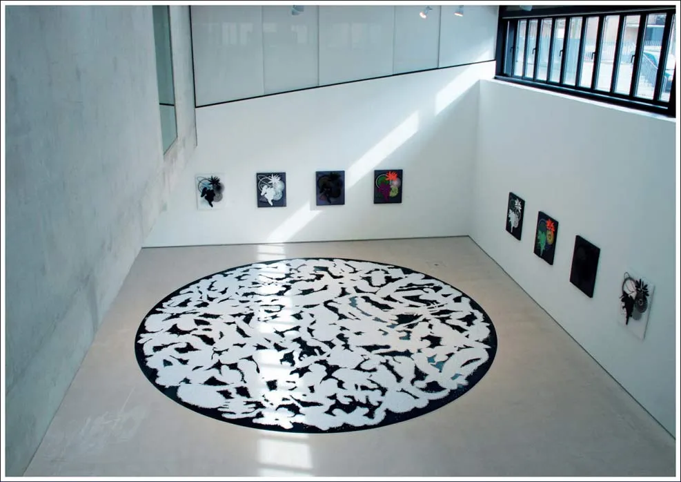 Doppelseite aus dem Katalog cosmic garden galaxy, 2008