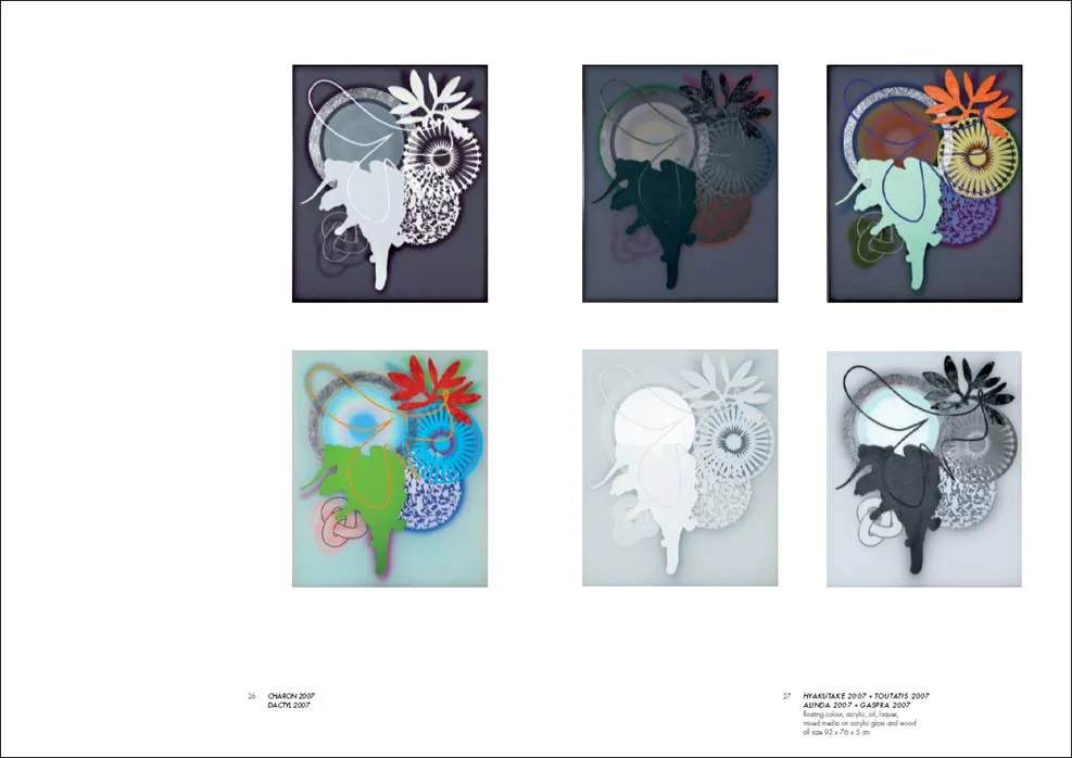 Doppelseite aus dem Katalog cosmic garden galaxy, 2008