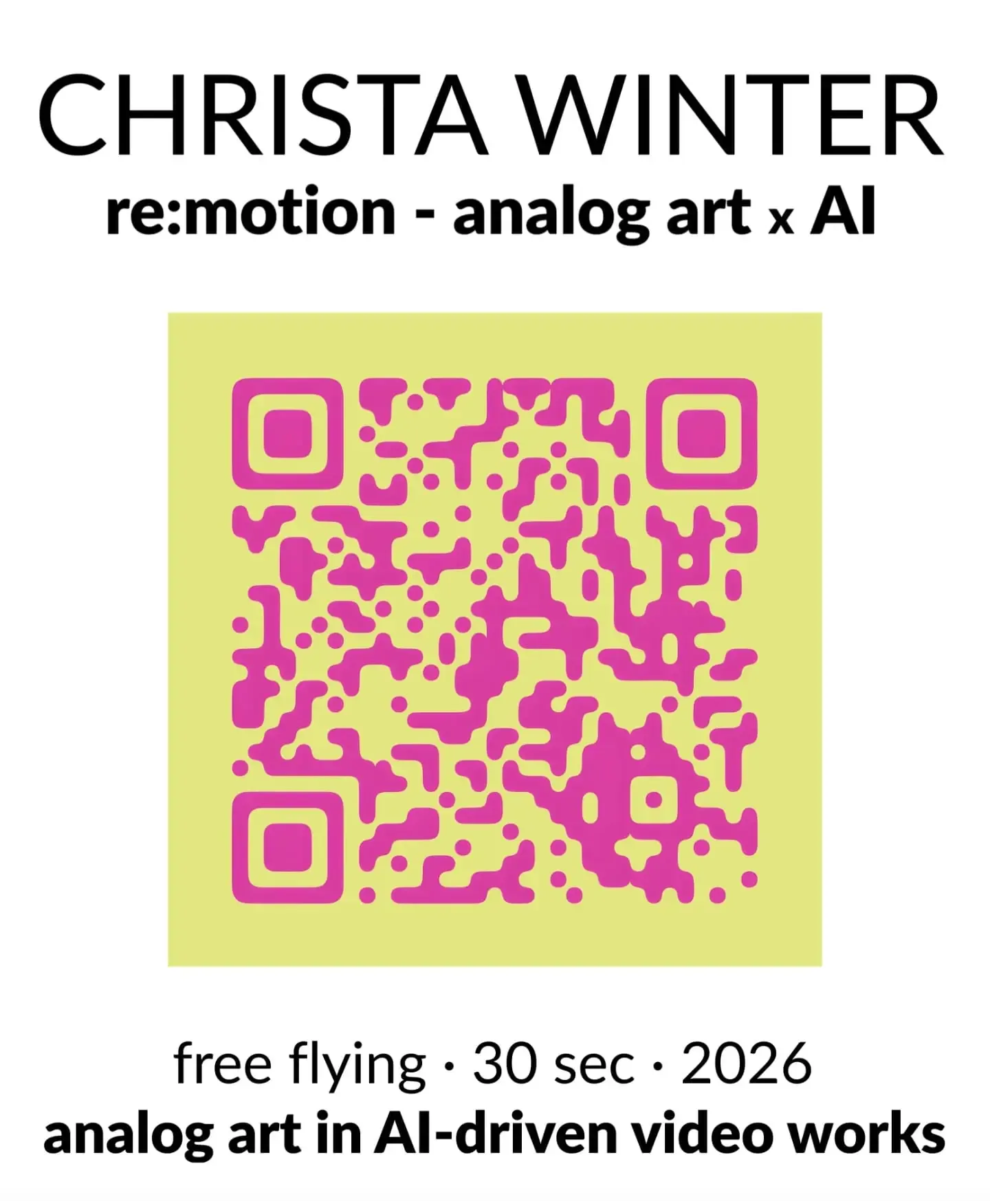 Christa Winter, free flying, 2026