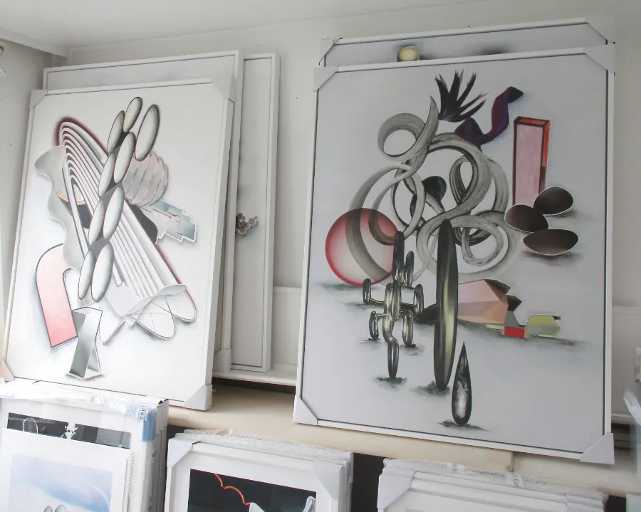 Christa Winter, Atelierbesuch, Arbeiten im Atelier